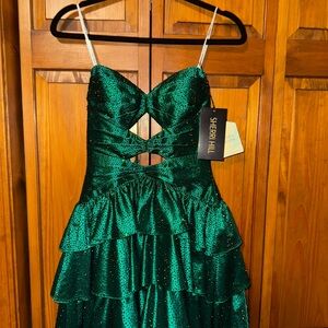 Sherri Hill Emerald Green Cocktail Dress Style 57320